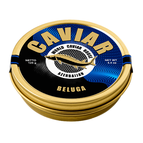 125g of Rich and Creamy Beluga Sturgeon Caviar - Elevate Your Dining Experience with this Fine Gourmet Delight