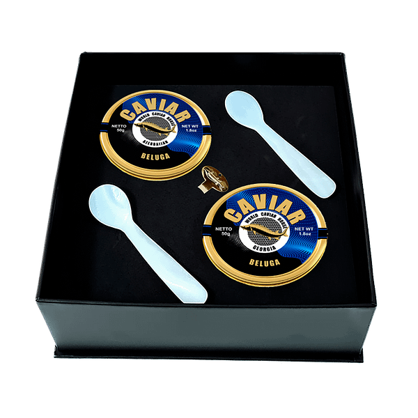Exquisite Beluga Caviar - Savor the Delicacy with 50g x 2pcs. Available in Singapore