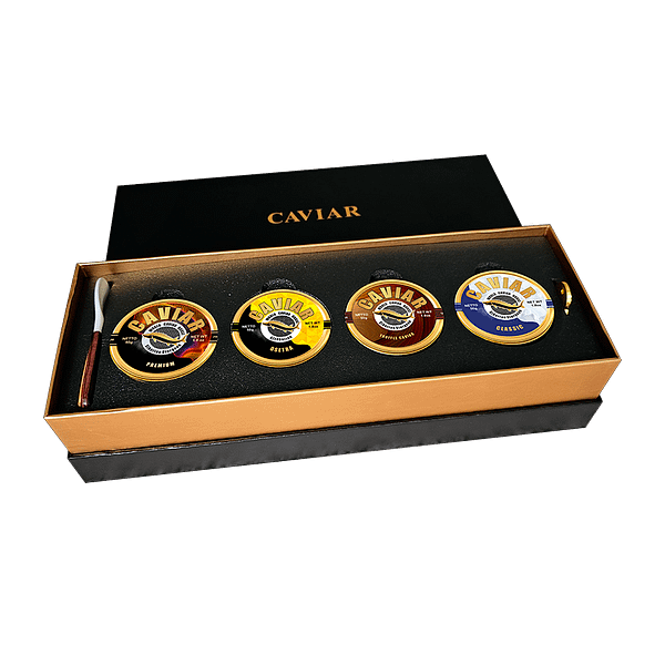 Taste Luxury with Caviar Set in Singapore - 4 Tins Offer