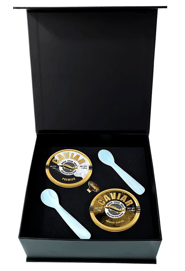 Unforgettable Flavors in Every Bite - Premier and Smoked Caviar Kit - 30g each
